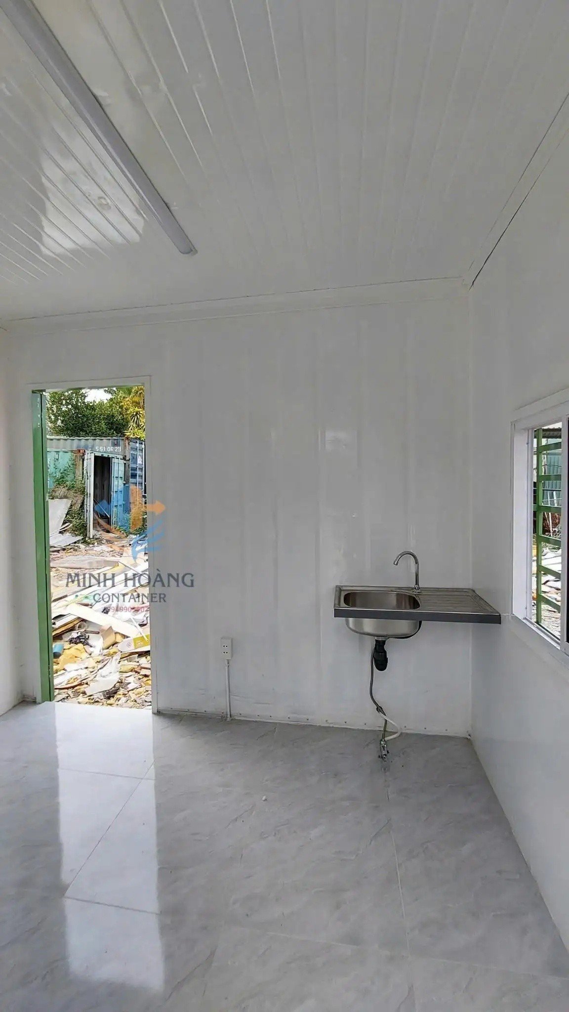 Container văn phòng 10 feet xanh lá